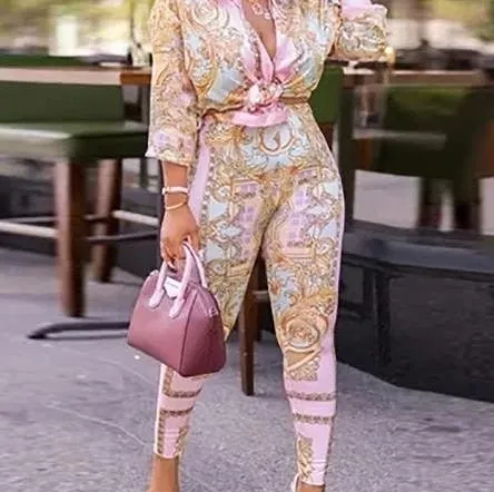 Floral Print Long Sleeve Casual Maxi Dress